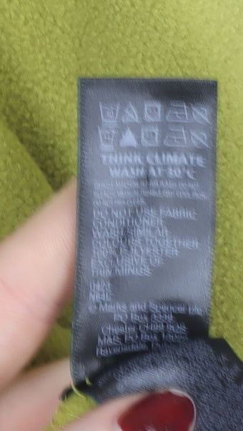 Marks & Spencer Goodmove Green Fleece Full Zip Jacket S
