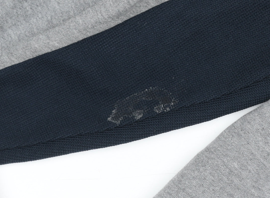 Le Coq Sportif Men's Grey Full Zip Hooded Jacket Size M