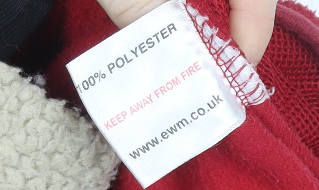 EWM Womens Red Fleece Full Zip Jacket Size S 10-12