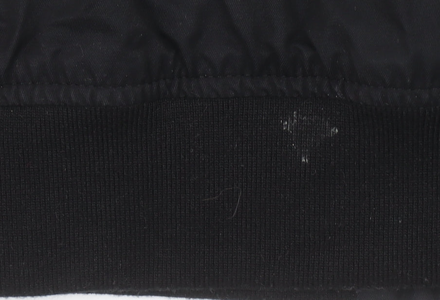 Next Men's Black Bomber Jacket Medium Cotton Nylon Lined Casual