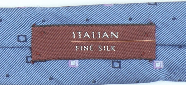 Marks & Spencer Men’s Blue Italian Fine Silk Patterned Tie