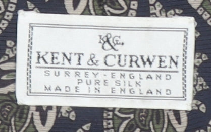 Kent & Curwen Men's Blue Paisley Silk Designer Tie One Size
