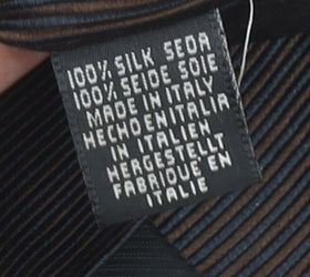 Tie Rack Men’s Brown Striped Silk Designer Tie One Size