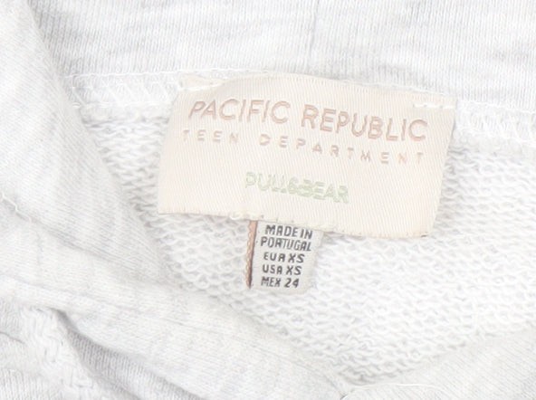 Pull&Bear Teen Women Grey Hoodie XS Boston Players Print