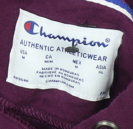Champion Women's Purple Pullover Hoodie Size M Cotton Blend