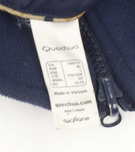 Quechua Women's Blue Fleece Full Zip Jacket Size 14