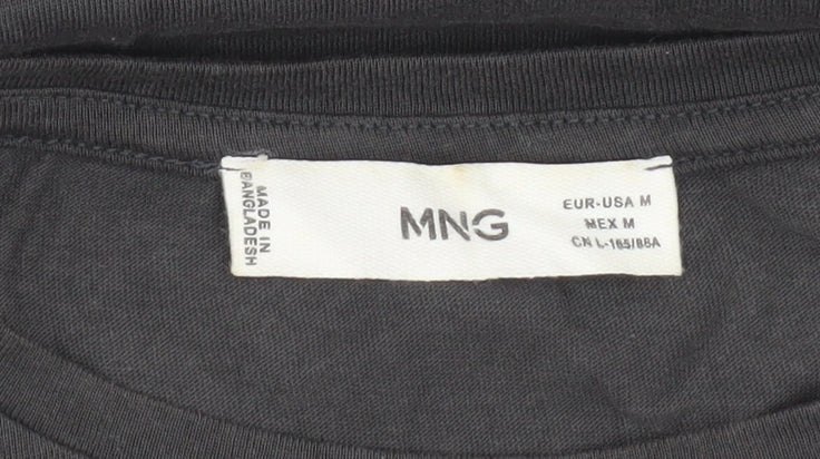 Mango Women's Black 'Take Action Together' T-Shirt Size M