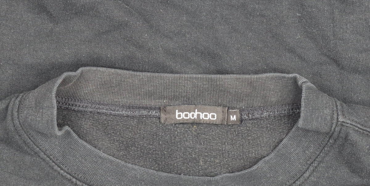 Boohoo Womens Black California West Coast Pullover Sweatshirt M