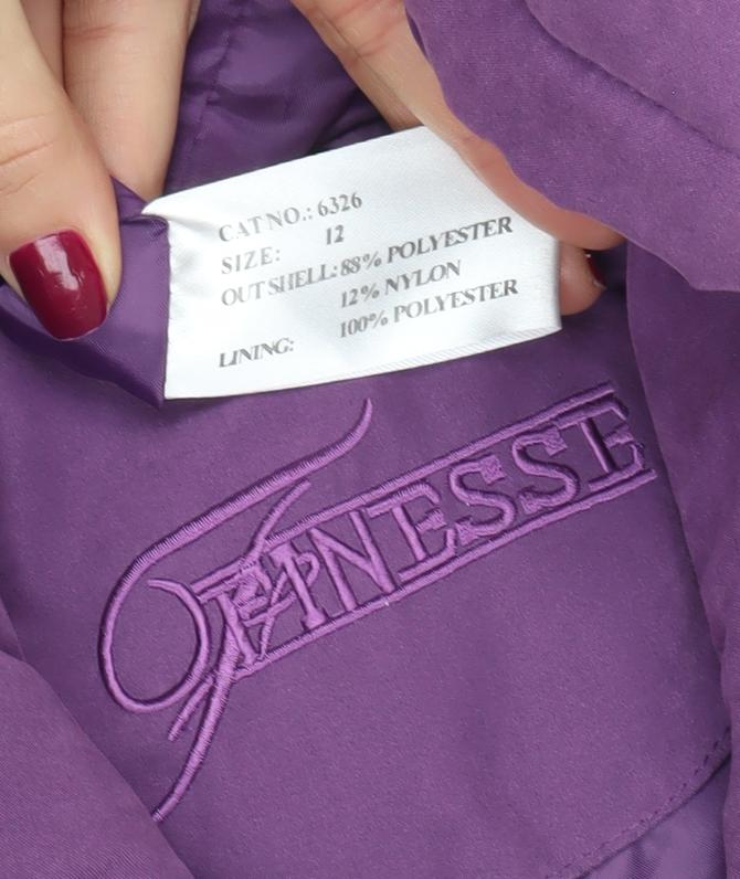 Finesse Women’s Purple Mid-Length Coat Size 12 Nylon Polyester