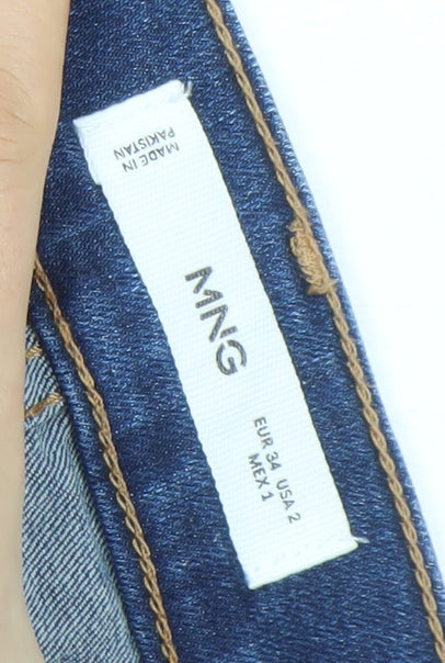 Mango Women’s Blue Skinny Maternity Jeans Size 6 Stretch Denim