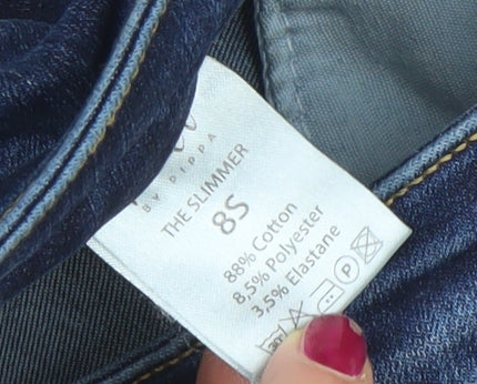 Poco by Pippa Women's Blue 8S Skinny Denim Jeans The Slimmer