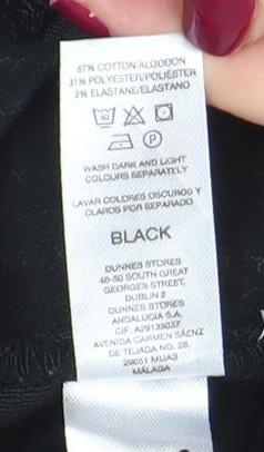 Savida Women's Black Skinny Stretch Jeans Size 6 Zip Hem
