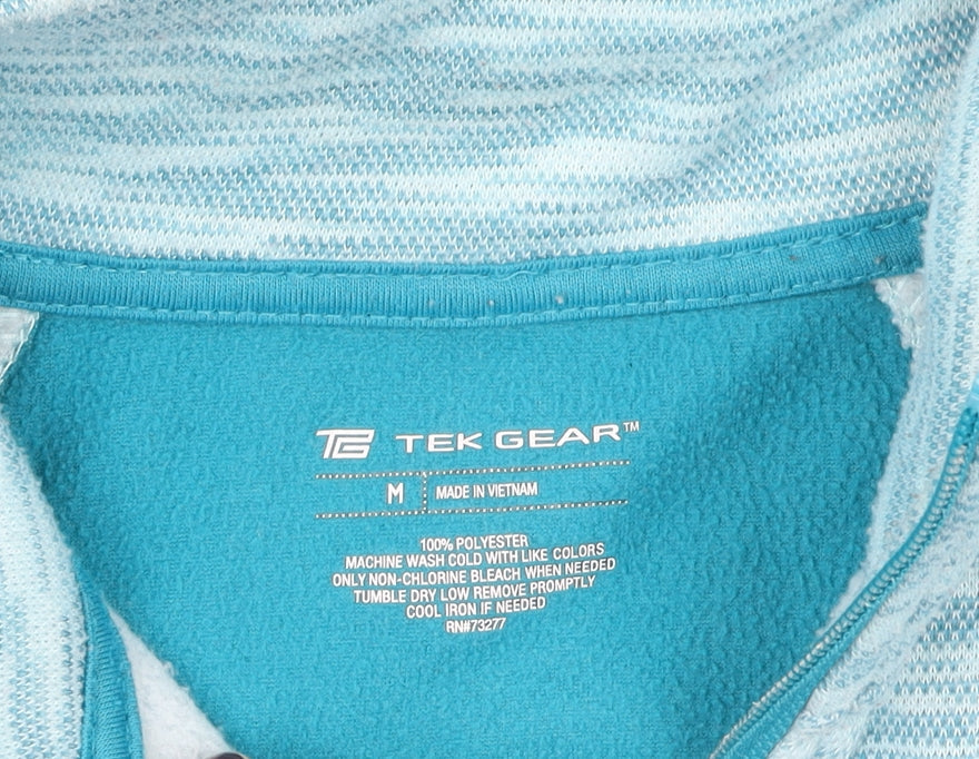 Tek Gear Womens Blue Full Zip Sweatshirt Medium Polyester Activewear