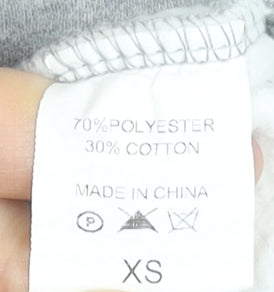 Mob Nation Womens Grey XS Pullover Hoodie with Graphic Print