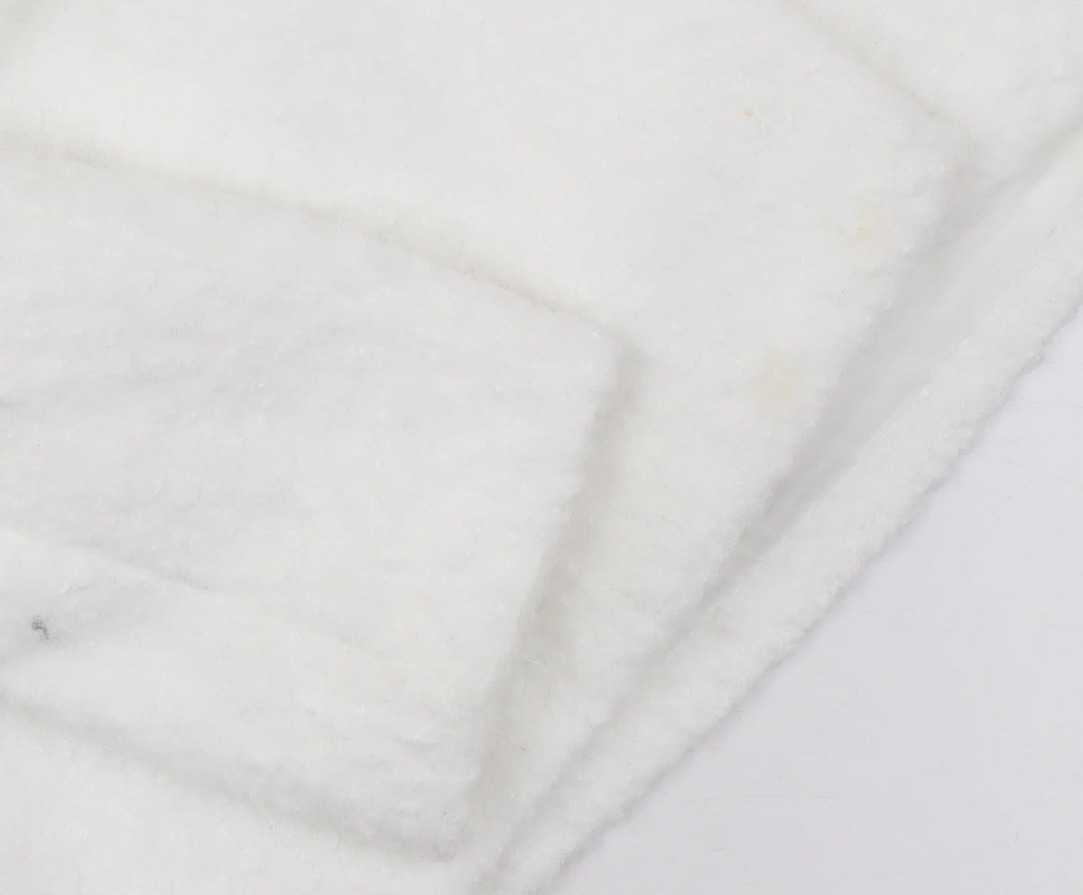 PRETTYLITTLETHING Women’s White Polyester Mid-Length Coat Size 4