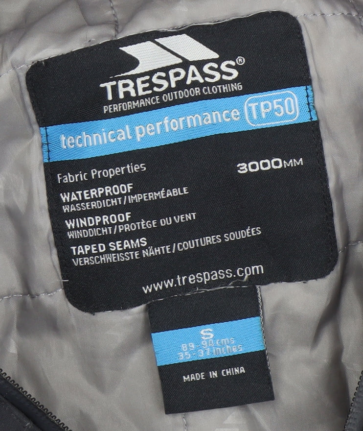 Trespass Men's Black TP50 Waterproof Hooded Parka Jacket Size S