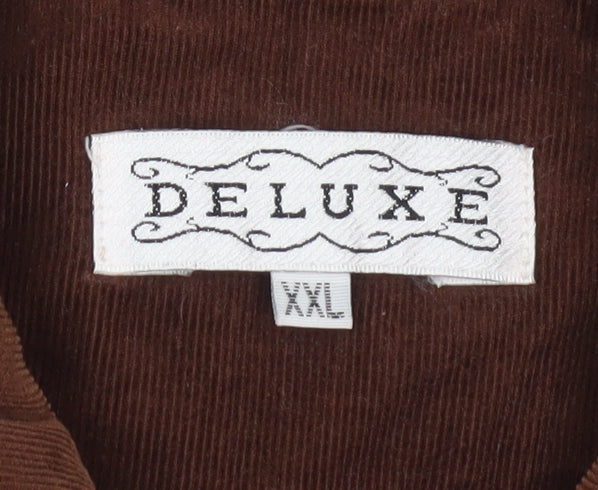 Deluxe Women Red Quilted Polyester Waistcoat 2XL Collared Lined