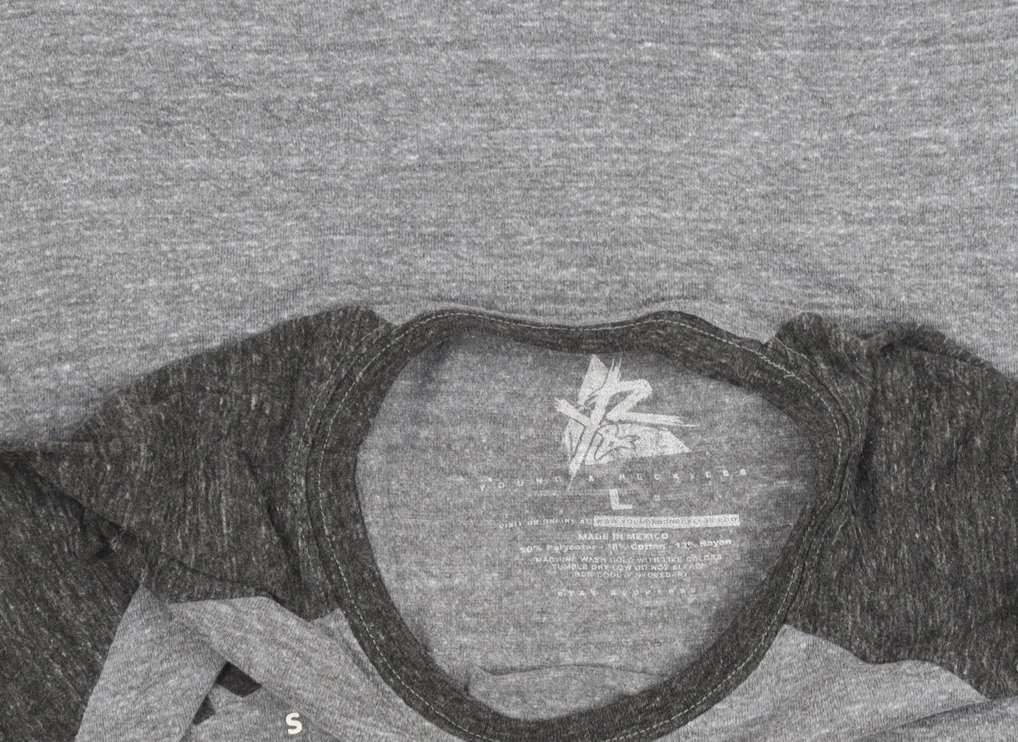Young & Reckless Men’s Grey Long Sleeve Graphic Top Size L