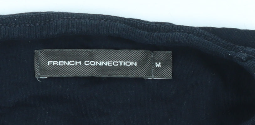French Connection Men's Black Cotton Crew Neck T-Shirt M