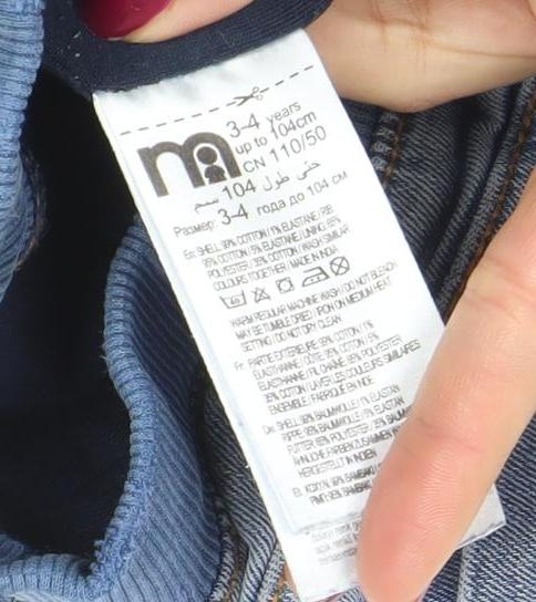 Next Boys Blue Regular Fit Drawstring Denim Jeans 3 Years