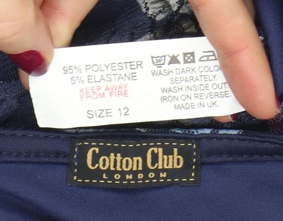 Cotton Club London Women's Multicoloured Floral Mermaid Midi Dress Size 12