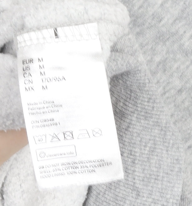 H&M L.O.G.G Women Grey Paris Print Pullover Hoodie Size M