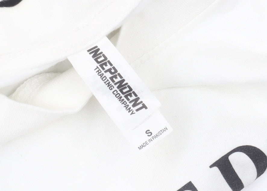 Independent Trading Company Women White Graphic Pullover Sweatshirt S