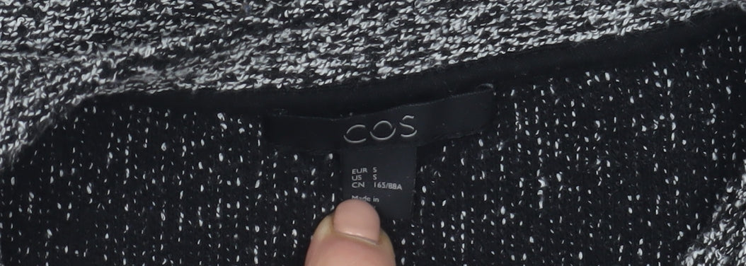 COS Women Grey Cotton Blend Crew Neck Knit Jumper Size 8