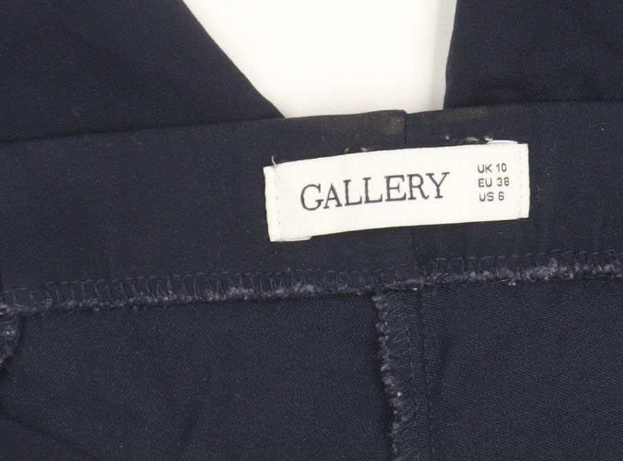 Gallery Women’s Blue Slim Fit Stretch Trousers UK 10