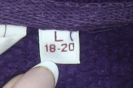 EWM Pure Classic Women's Purple Embroidered Henley Sweatshirt L 18-20