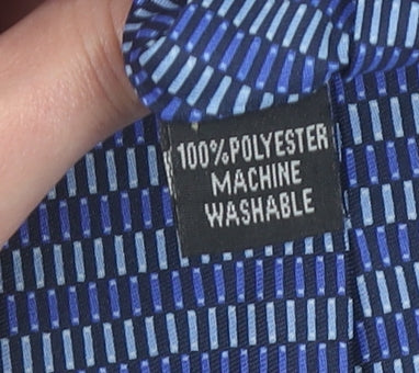 Savatini Men's Blue Geometric Slim Tie 100% Polyester