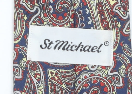 Marks & Spencer St Michael Blue Paisley Woven Men's Vintage Tie