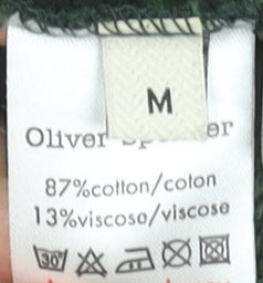 Oliver Spencer Women Green Cotton Viscose Crew Neck Jumper Size M