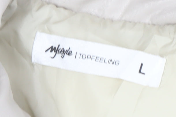 Topfeeling Women's Beige Puffer Waistcoat Size 14 Lined Polyester