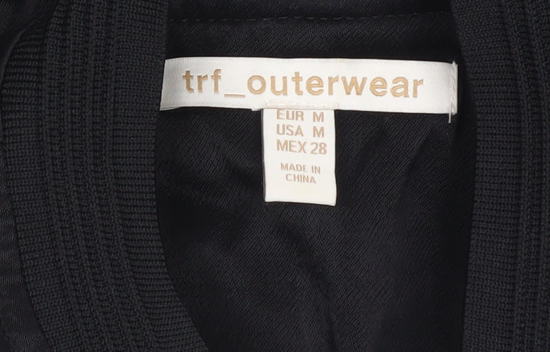 TRF Outerwear Womens Black Size 12 Bomber Jacket