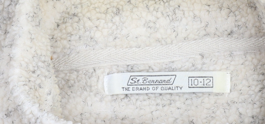 St Bernard Women’s Beige Fleece Zip Jacket Size 10-12