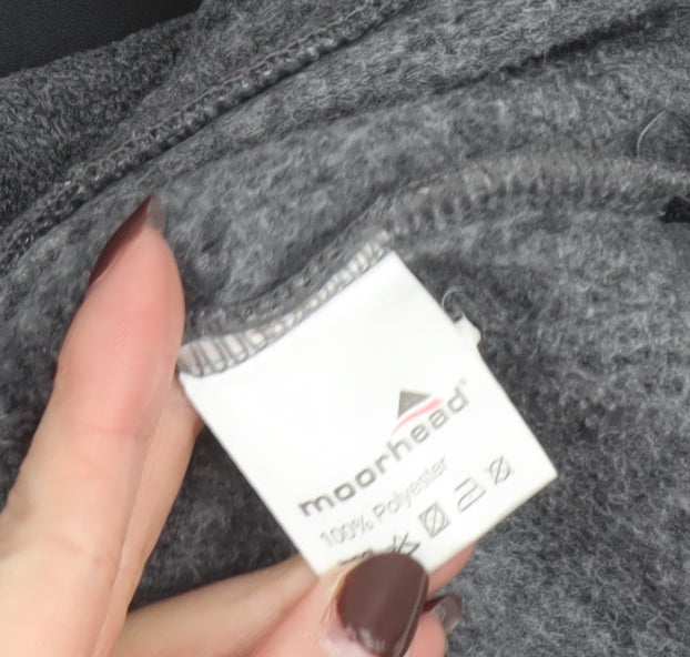 Moorhead Men's Grey Softshell Fleece Jacket Size S Outdoor Hiking