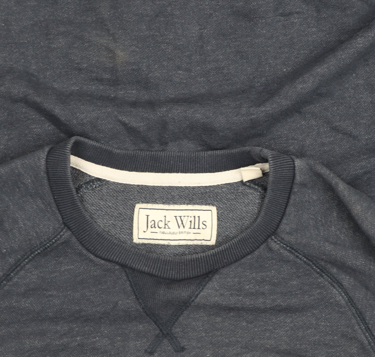 Jack Wills Womens Navy Blue Pullover Sweatshirt Size M Classic Crew Neck
