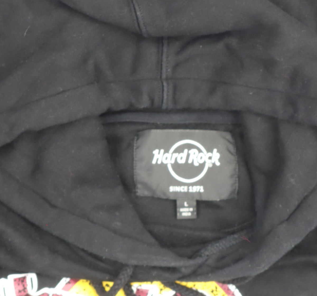 Hard Rock Mens Black L Pullover Hoodie Mallorca Logo Sweatshirt
