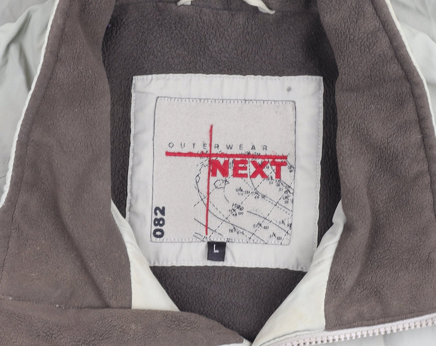 Next Men’s Grey L Basic Jacket Full Zip Lightweight Outerwear