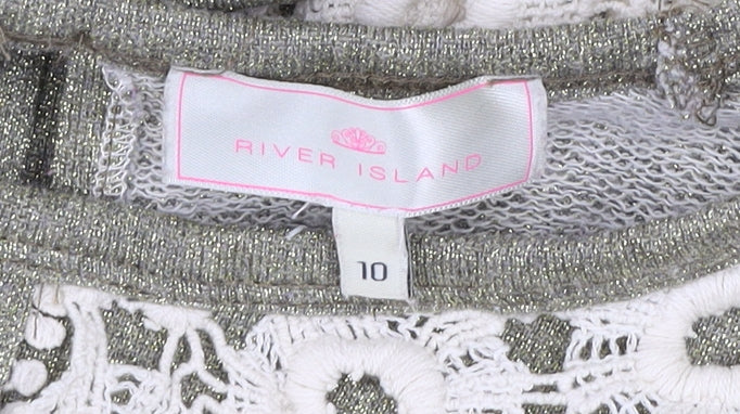River Island Women’s Green Lace Collar Shift Dress Size 10