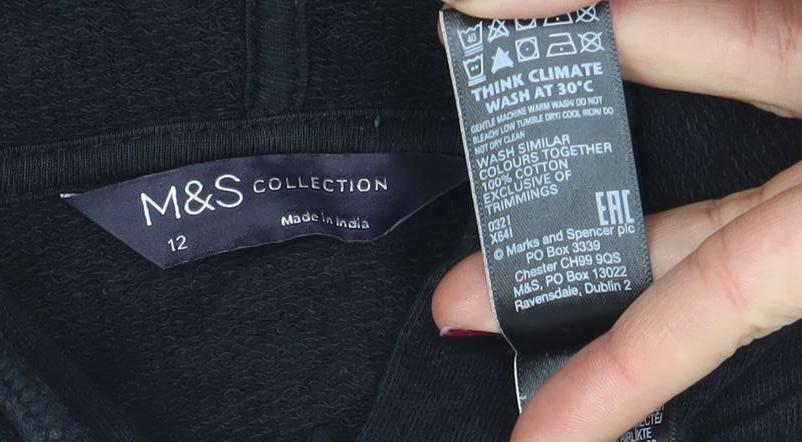 Marks & Spencer Women Black Size 12 Full Zip Hoodie