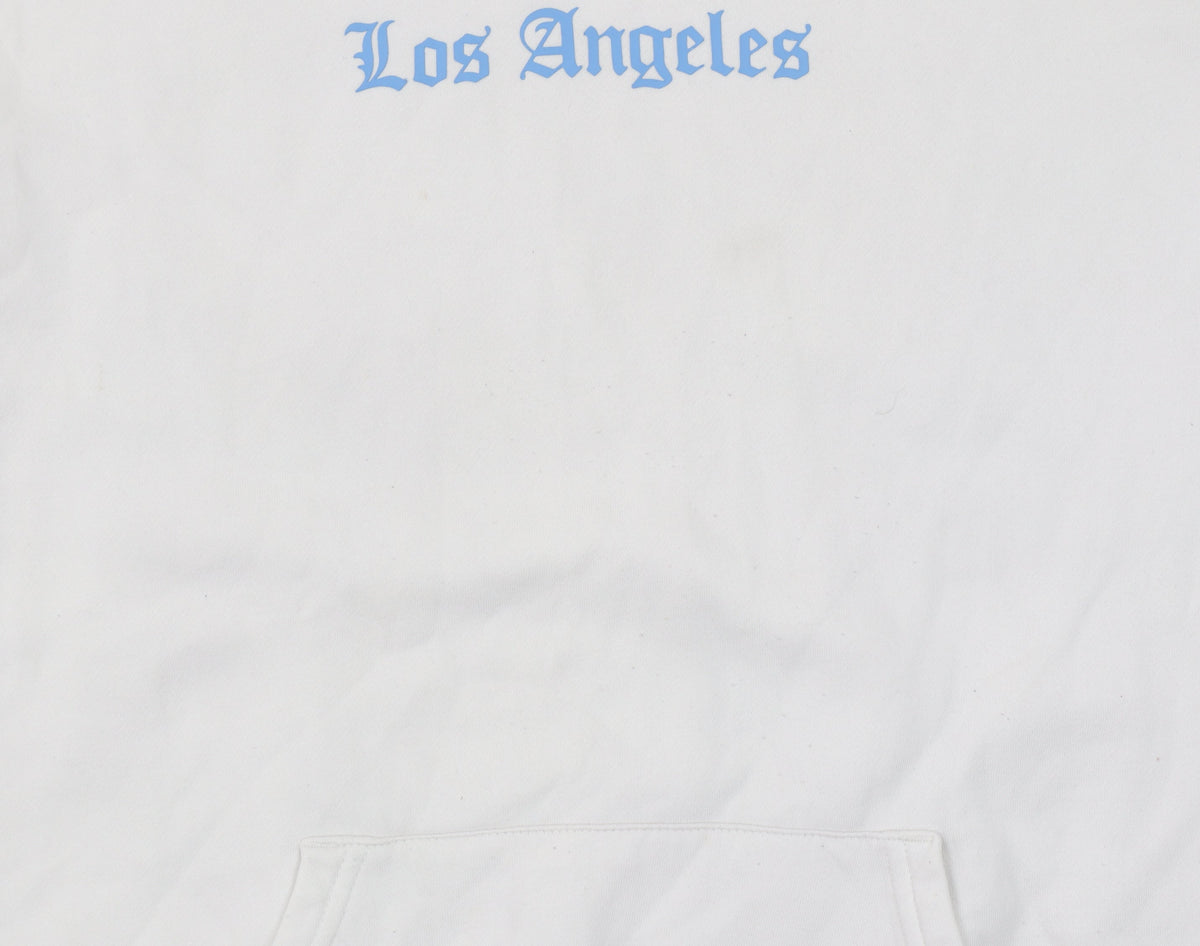 Primark Men's White Los Angeles Graphic Pullover Hoodie Size S