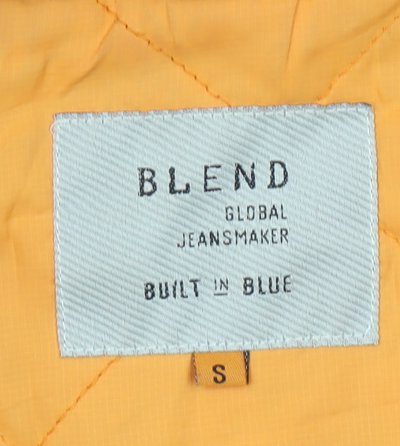 Blend Men's Blue Hooded Parka Jacket Size S Nylon Full Zip