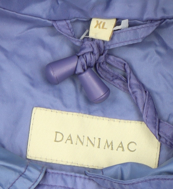 Dannimac Women's Blue Waterproof Long Rain Coat XL