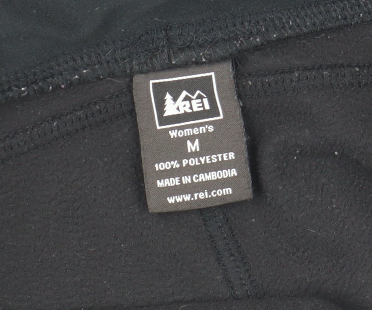 REI Women's Black Fleece Sweatpants M Regular Fit Outdoor Trousers