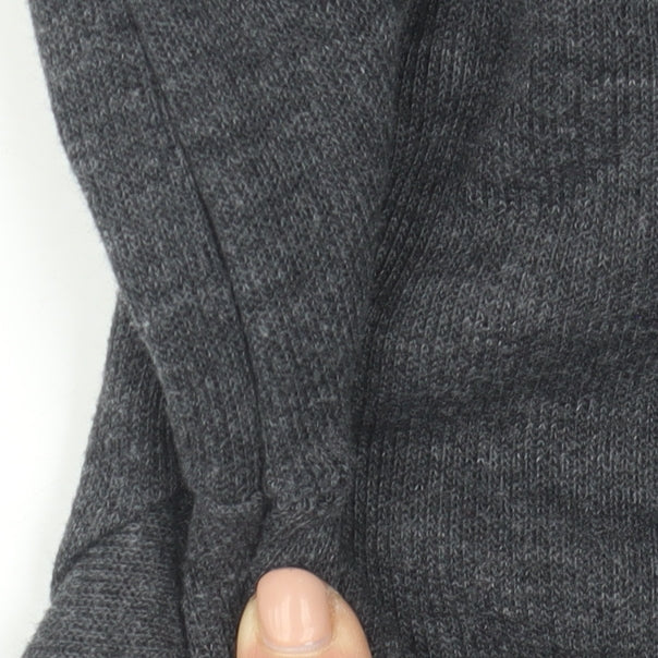 Zara Women Grey Knit Shift Dress S Long Sleeve Casual Workwear