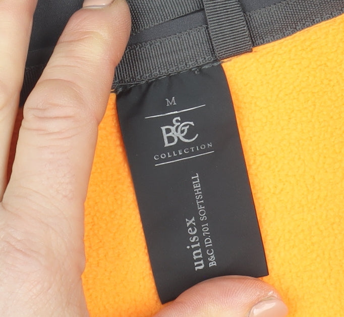B&C Collection Unisex Grey Softshell Jacket M Wind-Resistant Casual Outerwear