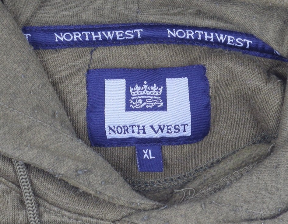 North West Men’s Green XL Hooded Pullover Basic Jacket