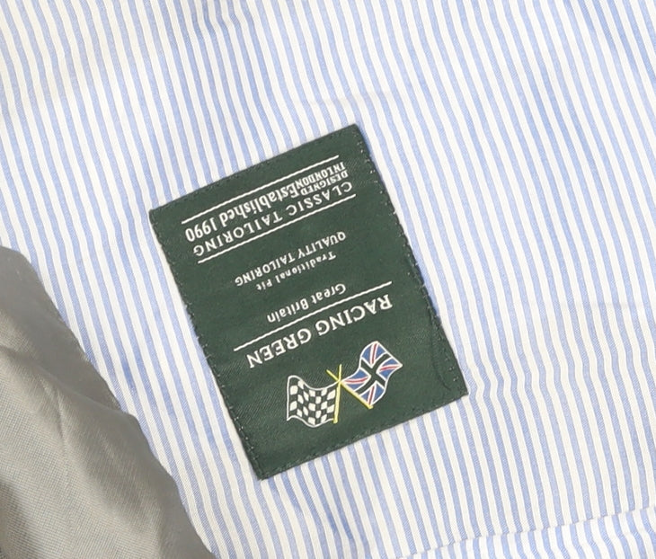 Racing Green Men's Grey Wool Classic Waistcoat Size 40